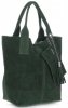 Bőr táska shopper bag Vittoria Gotti palackzöld V5190